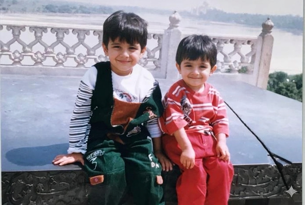 Issa and Mehfuz as children &mdash; Blueco Healthcare founders
